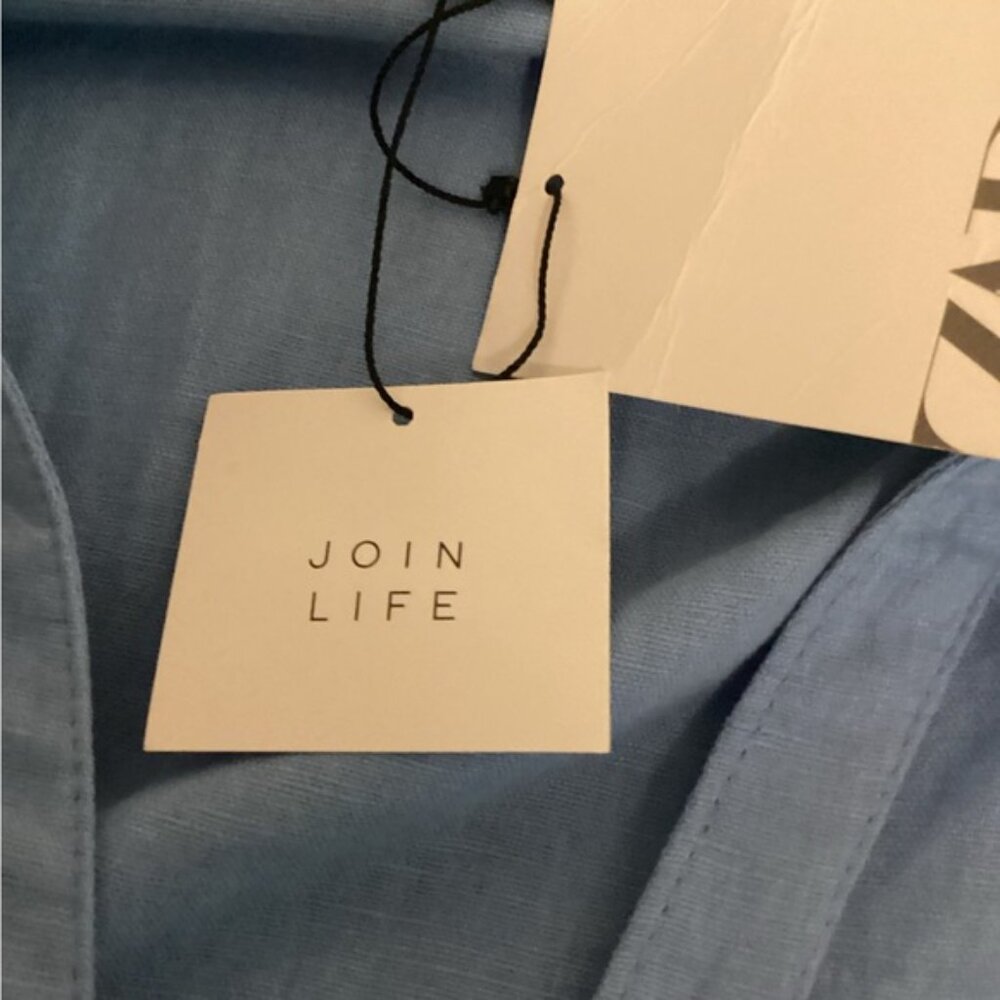 ZARA Join Life Midi Dress Linen Blend Sz XS NWT - Picture 9 of 12